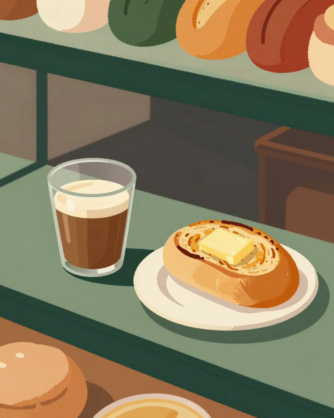 pão na chapa e média, o café da manhã oficial da Noroeste