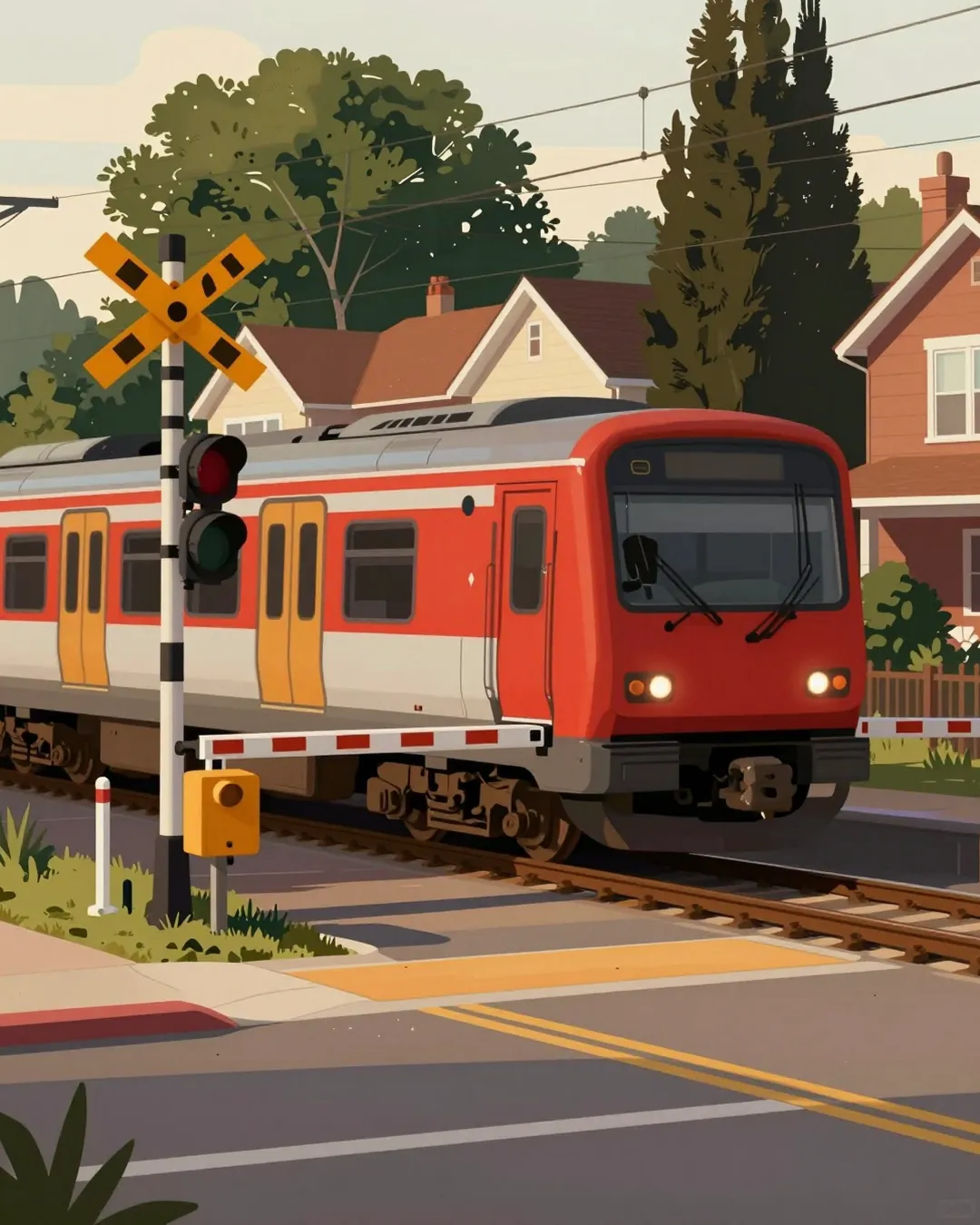 o trem passando no fim de tarde, todo dia a mesma foto e todo dia eu tiro